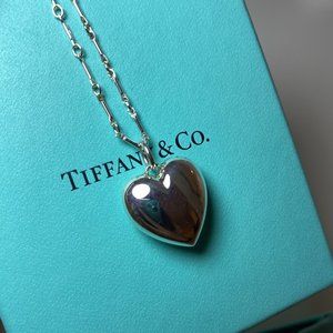Tiffany & Co Sterling Silver Puffed Heart Necklace
